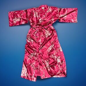 Lejaby Paris Kimono Robe OS Floral Neiman Marcus Nightgown Colorful Sexy Elegant